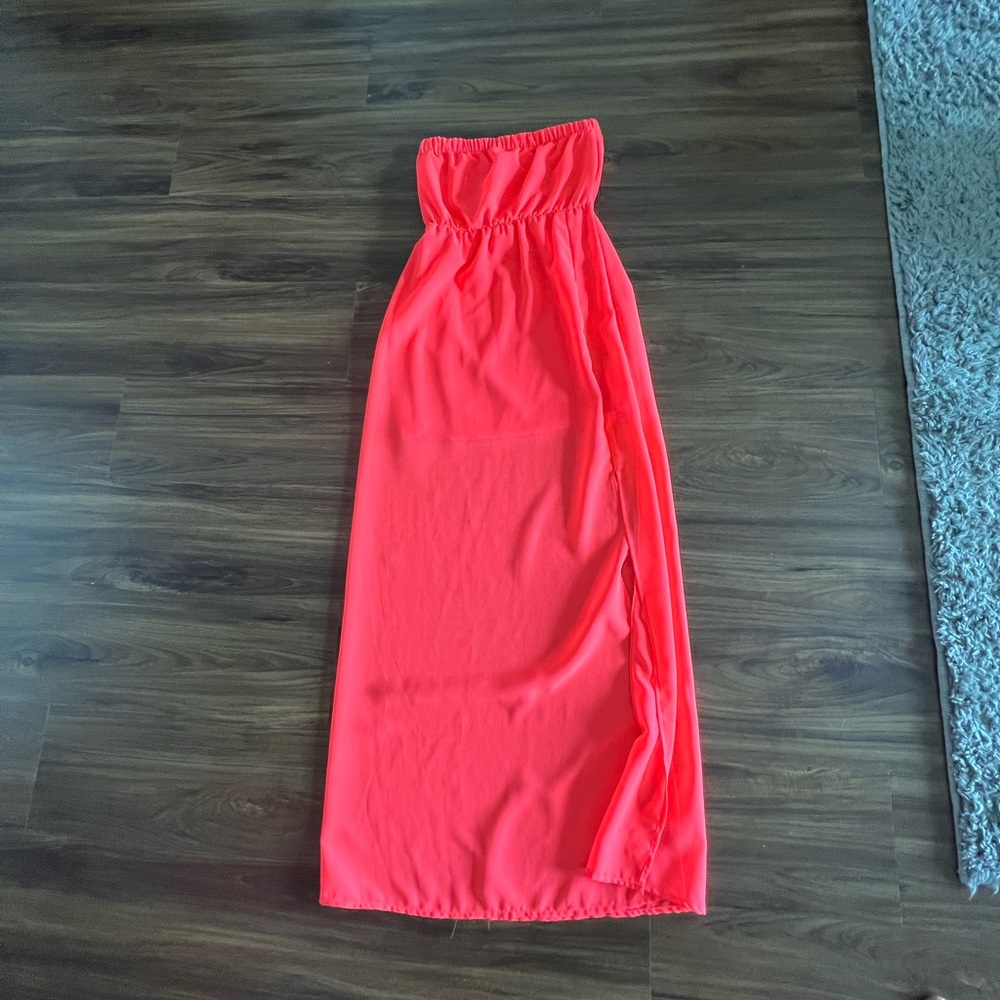 Coral summer dress
